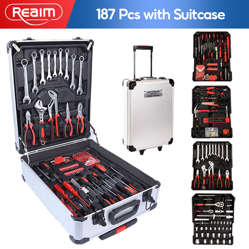 Tools Set for Motorcycle Socket Wrench Set Heavy Duty 187PCS