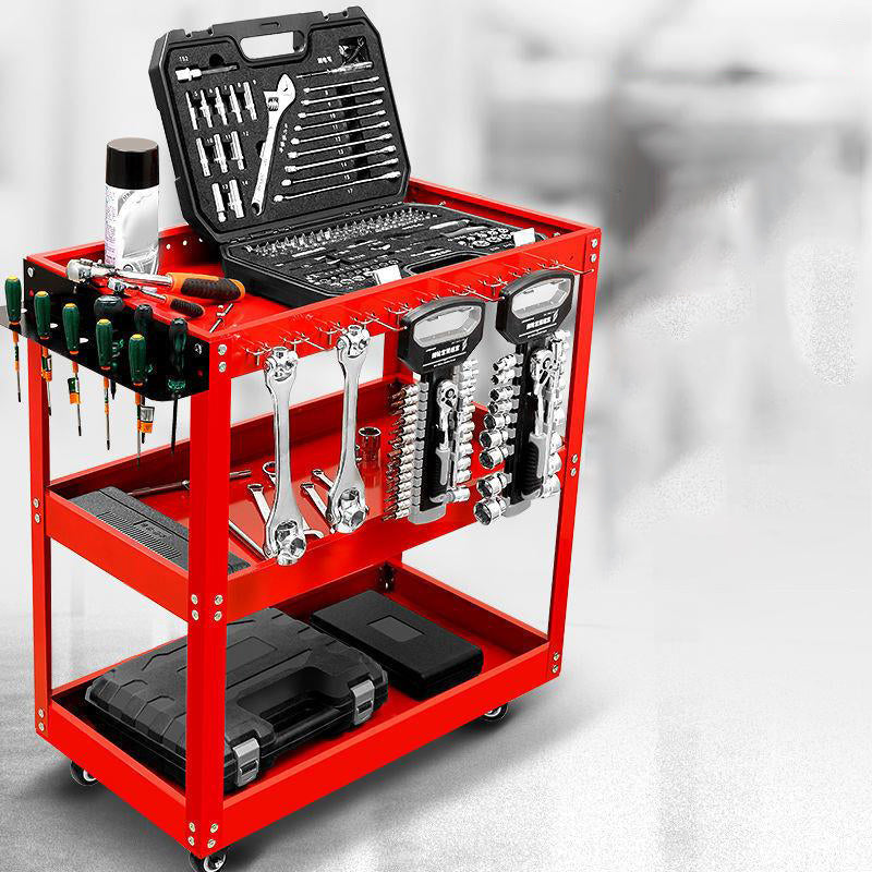 Three Layer Metal Cart Gray Multiple Colors