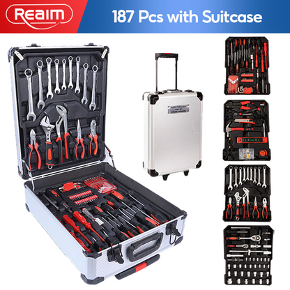 Tools Set for Motorcycle Socket Wrench Set Heavy Duty 187PCS