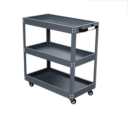 Three Layer Metal Cart Gray Multiple Colors