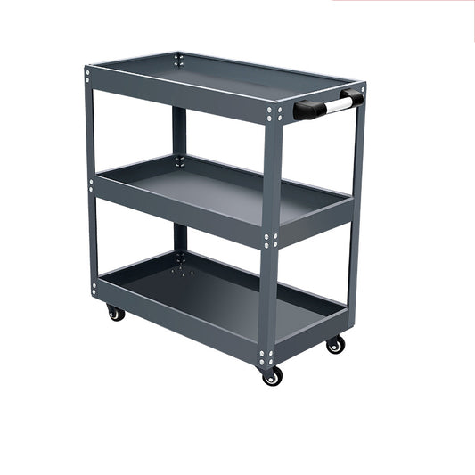 Three Layer Metal Cart Gray Multiple Colors